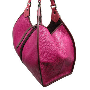 Loewe purple embossed brown handbag leather silver